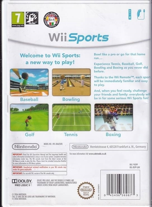 Wii Sports - Nintendo Selects - Nintendo Wii (B Grade) (Genbrug)